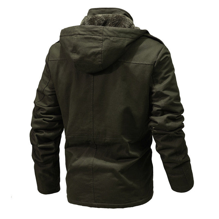 Męska termiczny ocieplana parka kurtka z teddy Lwwg, kapturem, i Multi-Functional kieszeniami
