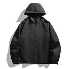 Męska lekka miejski softshell kapturemed kurtka z Mwimalist Seam design i ukrytym zamkiem