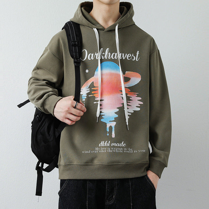 Męska Modny Bluza z kapturem z Creative Graficzny Print
