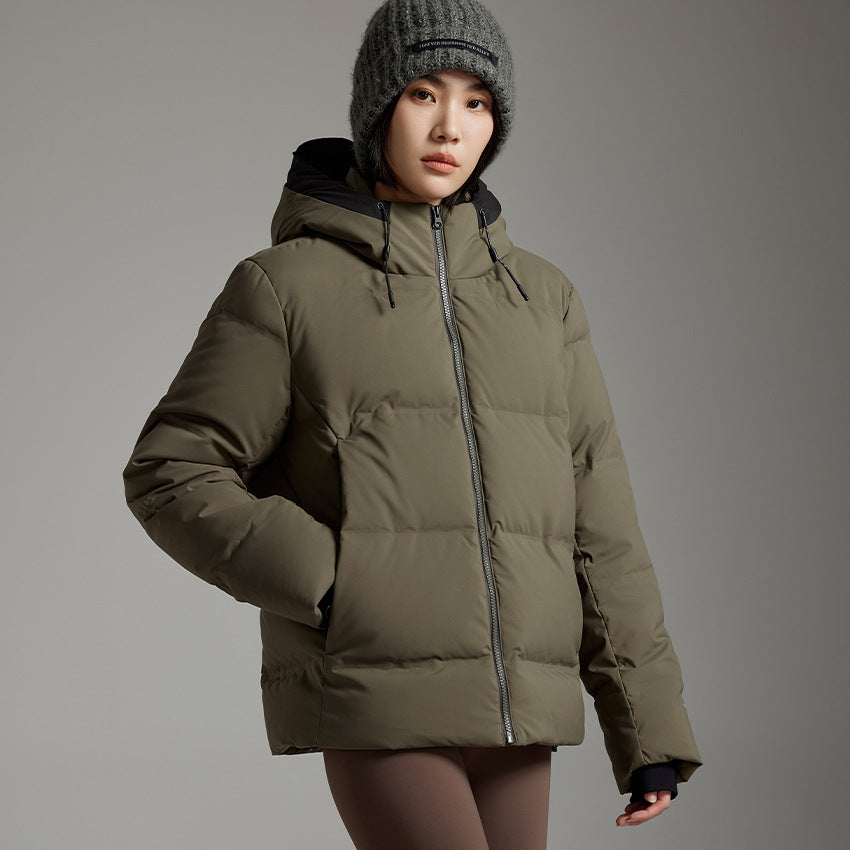 Damska ocieplana Winter kurtka z kapturem, izolacją termiczną i Windproof Outer Shell Lumaza