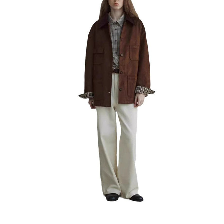 Damska elegancka Suede kurtka Lumaza