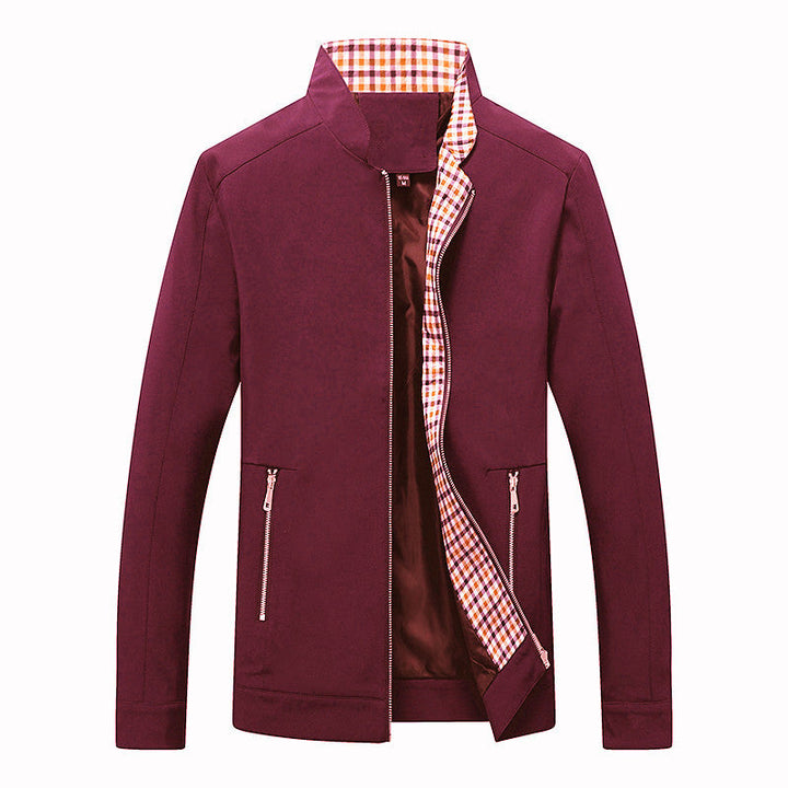 Męska lekka softshell Blouson kurtka z stójką i Checkered Lwwg
