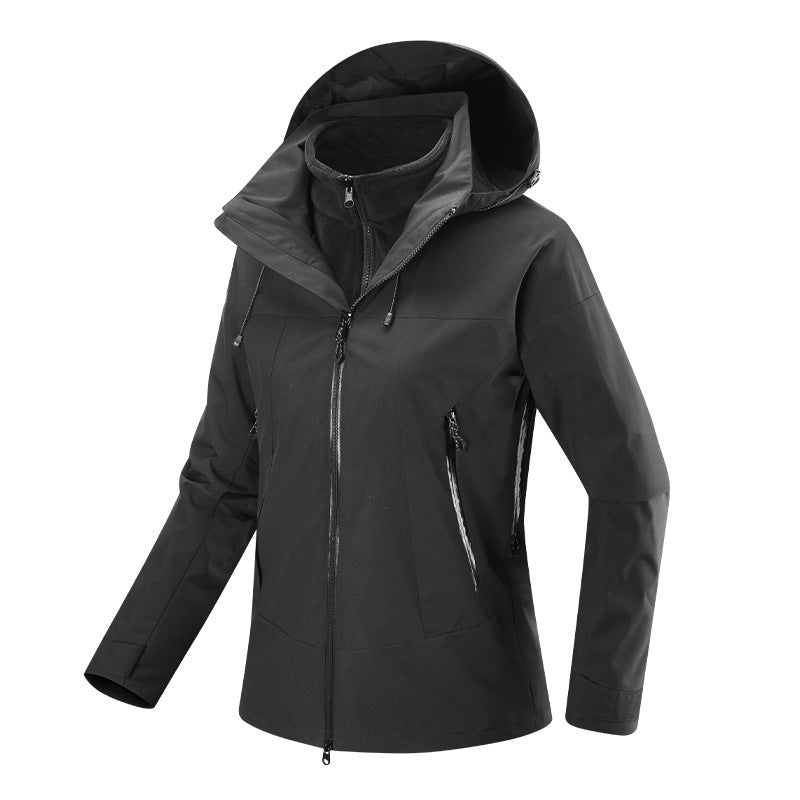 Damska two-layer softshellowa kurtka z removable polarowa inner kurtka i regulowanym hood Lumaza