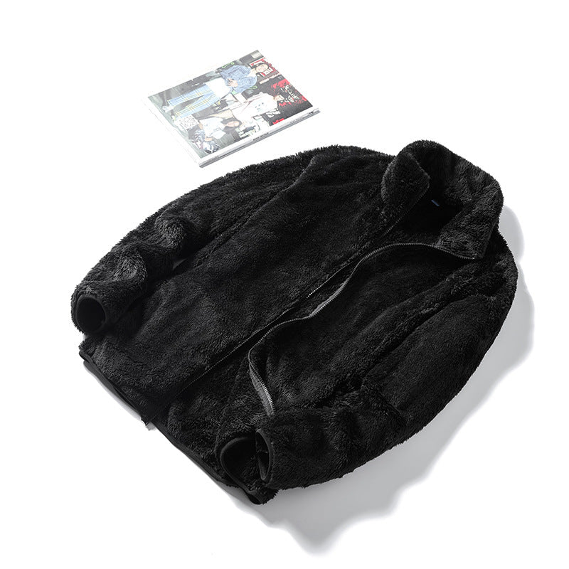 Damska Cozy Teddy polarowa kurtka in oversize styl z ze stójką i zamkiem błyskawicznym
