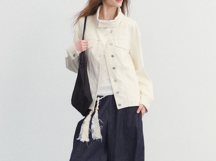 Damska Fashionable Transitional kurtka z High Neck Lumaza