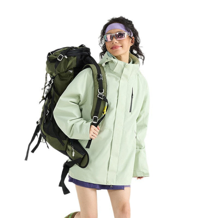 Damska lekka wodoodporna Parka bluza z kapturem kurtka z Sealed Seams i ściągaczem Lumaza