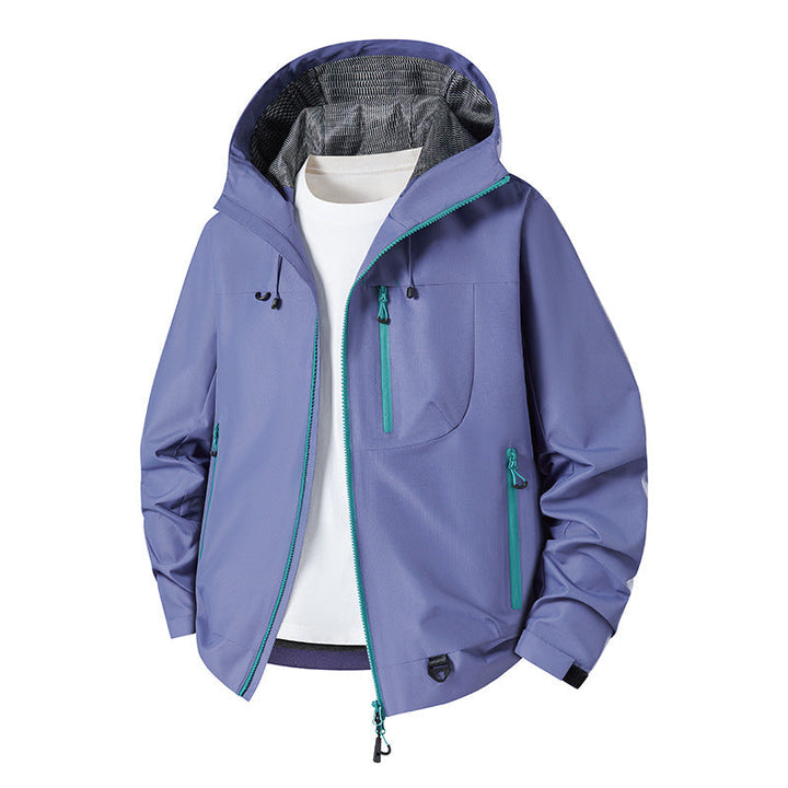 Męska wodoodporny technical softshell kurtka z kapturem, oddychająca mesh lwwg i zamkiemed kieszeniami