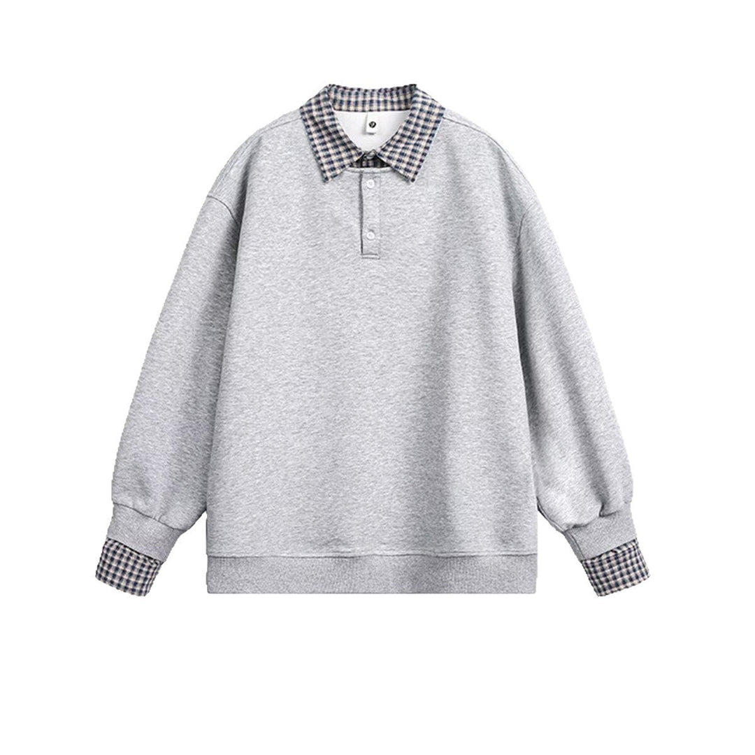 Męska Oversize Bluza z Kołnierz