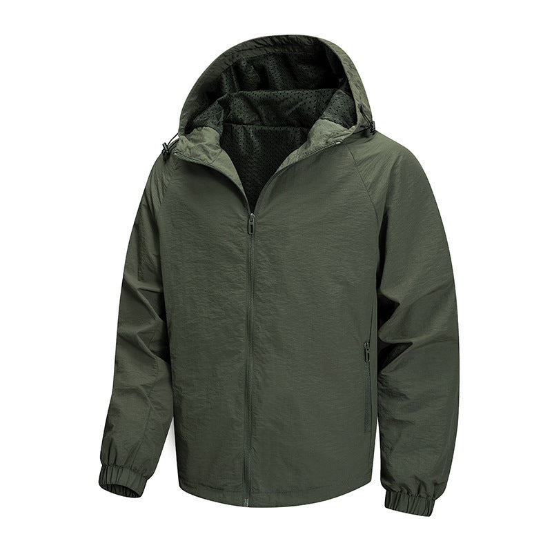 Męska Ultralekka Packable bluza z kapturem kurtka z oddychająca Mesh Lwwg