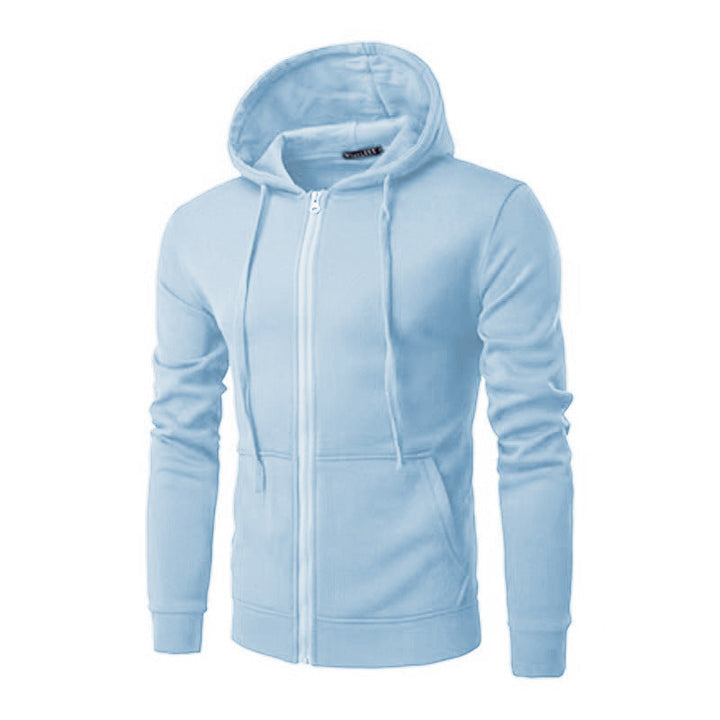 Męska Nano Slim-Krój Bluza z kapturem Sweat Kurtka z central zamek, dwuwarstwowa kaptur i praktyczne kieszenie boczne