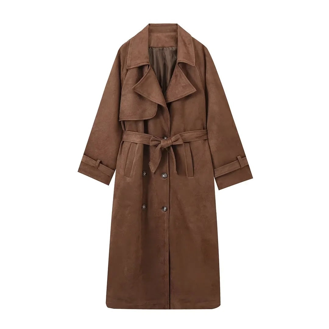 Płaszcz Trencz Damski Stylowa Casualowa Elegancka