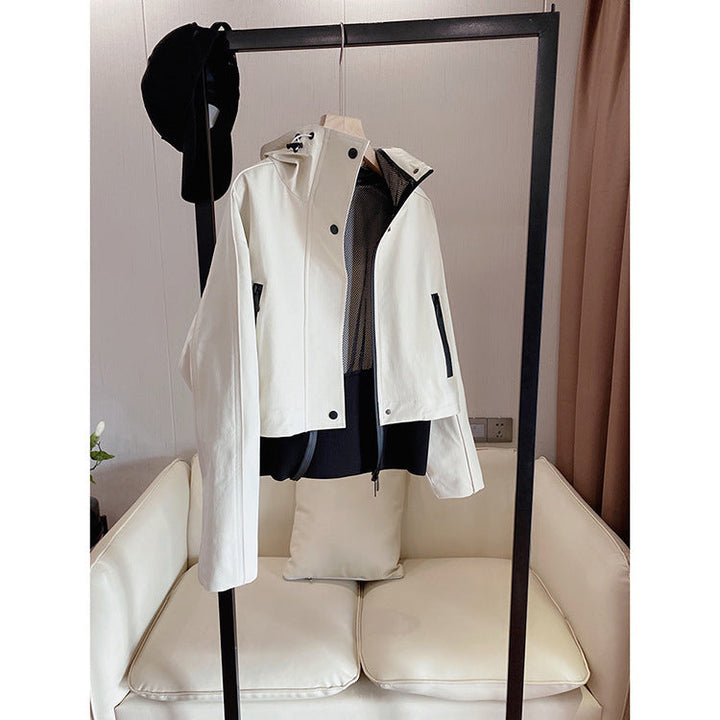Damska nowoczesna Transitional kurtka z Extra z wysokim kołnierzem Lumaza