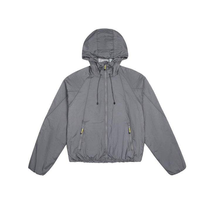 Unisex Lekka Wiatrówka z Regulowany Kaptur, Packable Nylon Kurtka