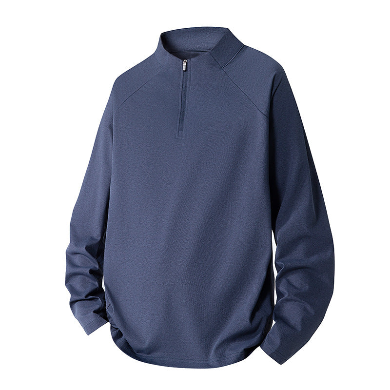 Męska Minimalistyczny Krótki zamek Bluza z Techniczny Jersey i Extended Dół