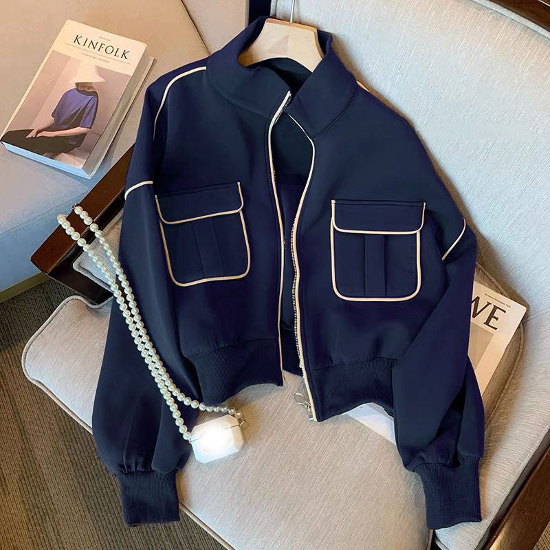 Kurtka damska ciepła z kieszeniami casualowa