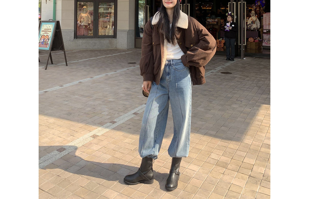 Damska transitional kurtka z faux fur kołnierzem Lumaza