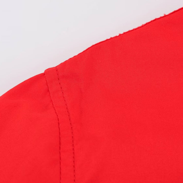 Damskie’s Oversize Kurtka koszulowa z Stójka i Patch Kieszenie na piersi