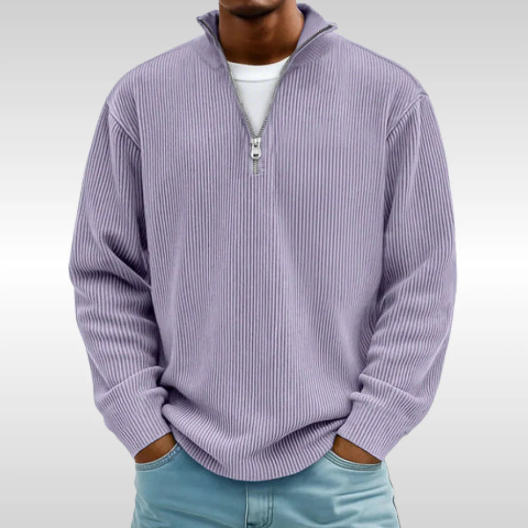Męska Moda Zamek Sweter