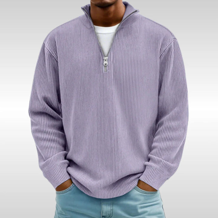 Męska Moda Zamek Sweter