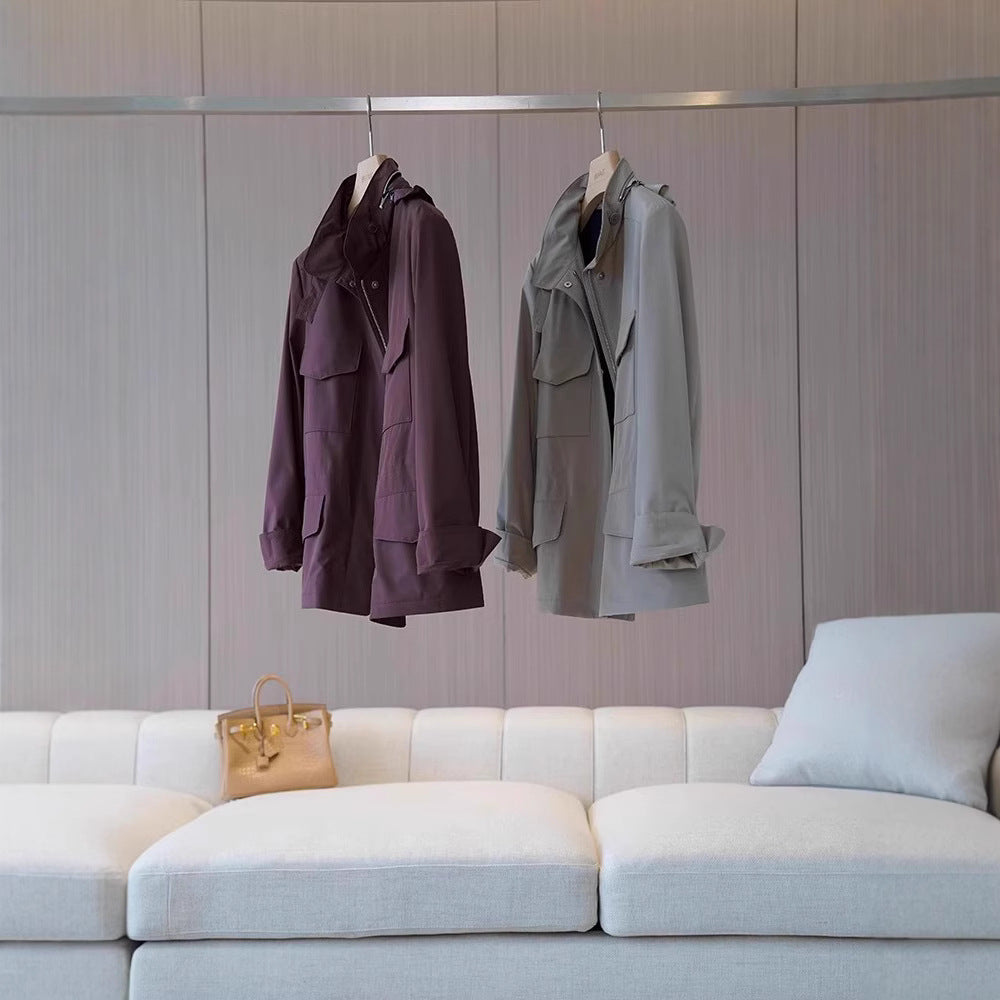 Damska Stylish Transitional kurtka z Practical kieszeniami Lumaza