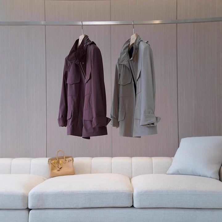 Damska Stylish Transitional kurtka z Practical kieszeniami Lumaza