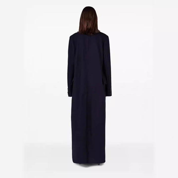 Damska maximal długa dwurzędna wool płaszcz z luźna oversize krój Lumaza
