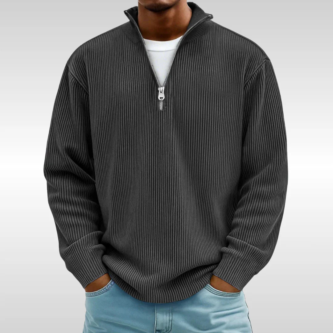 Męska Moda Zamek Sweter