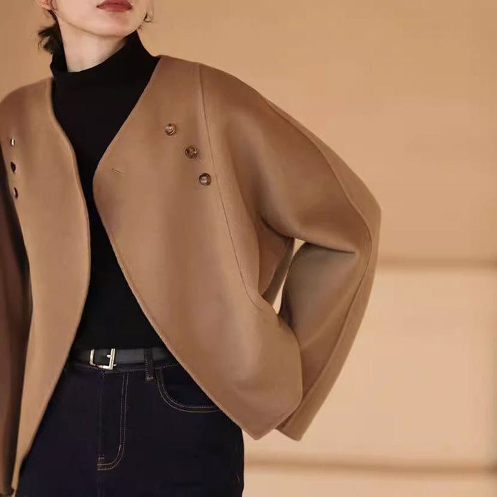 Damska elegancka i cozy kurtka z asymmetrical cut Drune