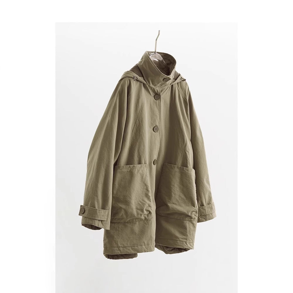 Damska Fashionable Transitional kurtka z Removable Hood Lumaza