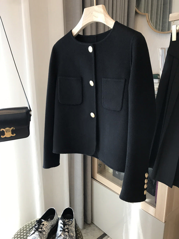Damska Stylish krótka kurtka z guzikami Details Lumaza