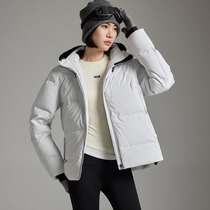 Damska ocieplana Winter kurtka z kapturem, izolacją termiczną i Windproof Outer Shell Lumaza