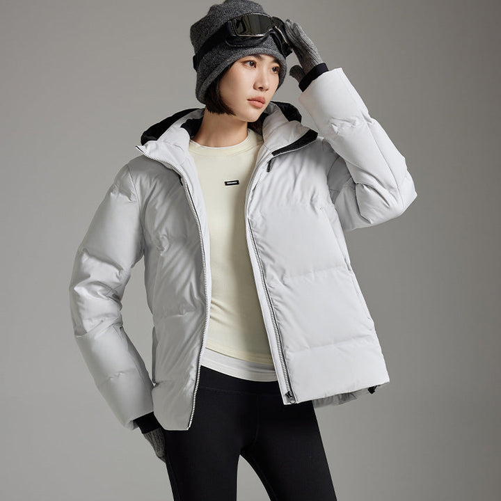 Damska ocieplana Winter kurtka z kapturem, izolacją termiczną i Windproof Outer Shell Lumaza
