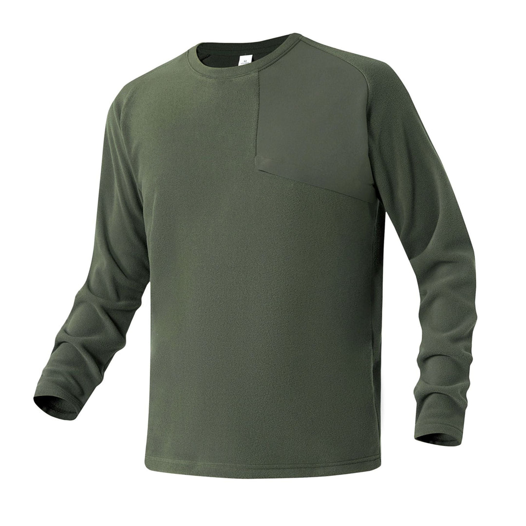 Herren Polar-Langarmshirt mit asymmetrischer Brustpasse und leichtem Stretch