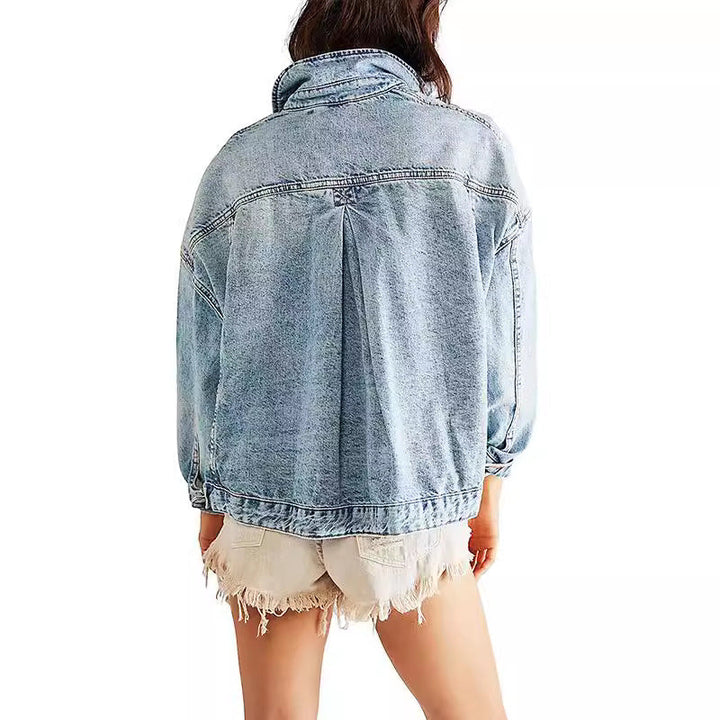 Damska Codzienny kurtka jeansowa w oversize Styl z ozdobny fringes