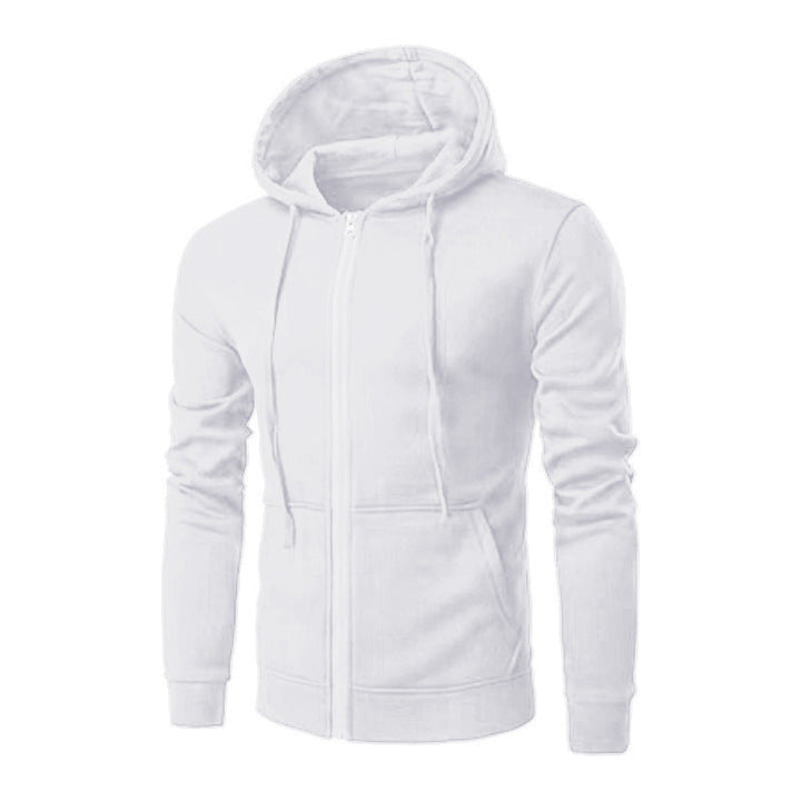 Męska Nano Slim-Krój Bluza z kapturem Sweat Kurtka z central zamek, dwuwarstwowa kaptur i praktyczne kieszenie boczne