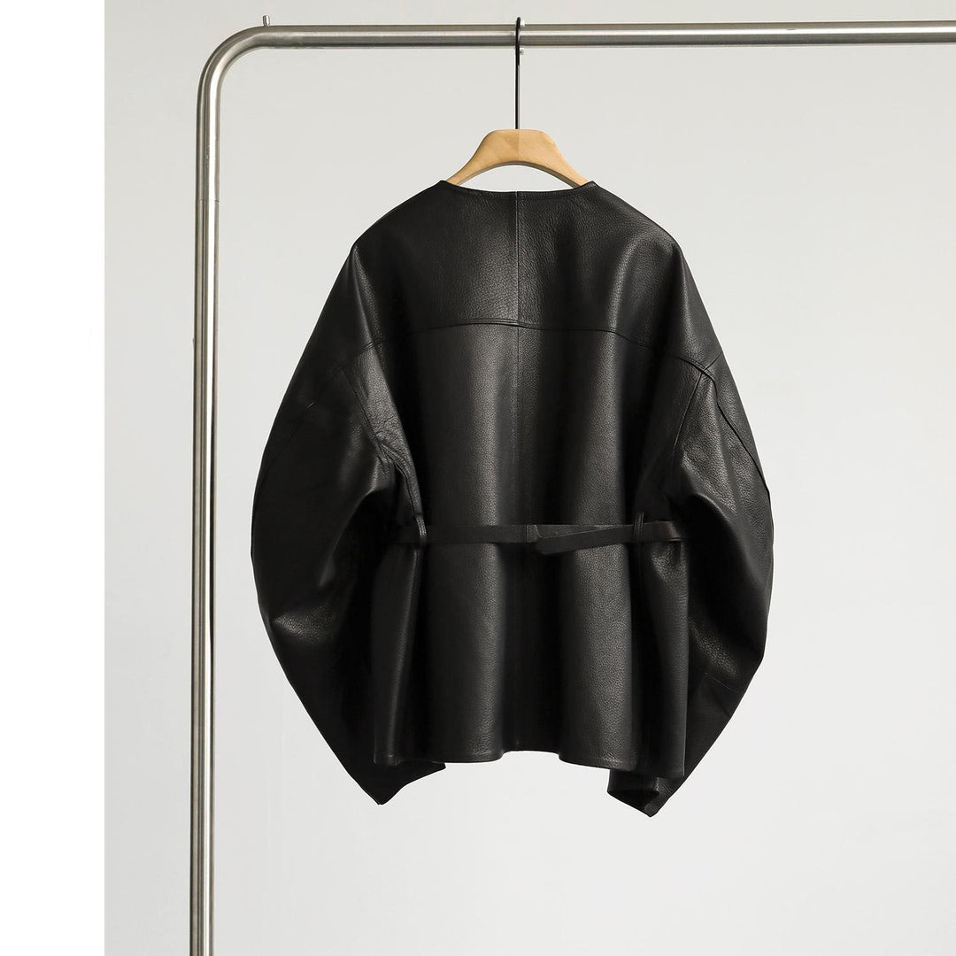 Damska oversize Leather kurtka Lumaza