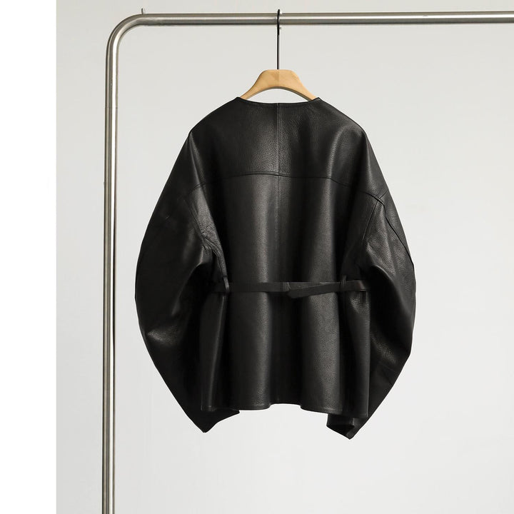 Damska oversize Leather kurtka Lumaza