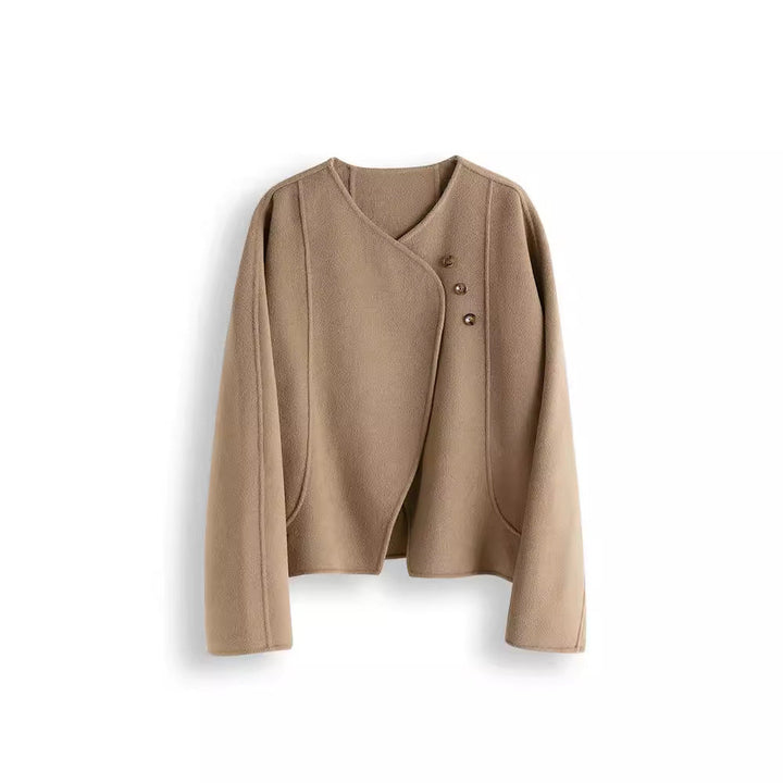 Damska elegancka i cozy kurtka z asymmetrical cut Drune