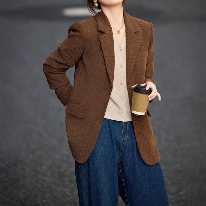 Damska stylish cord marynarka Lumaza