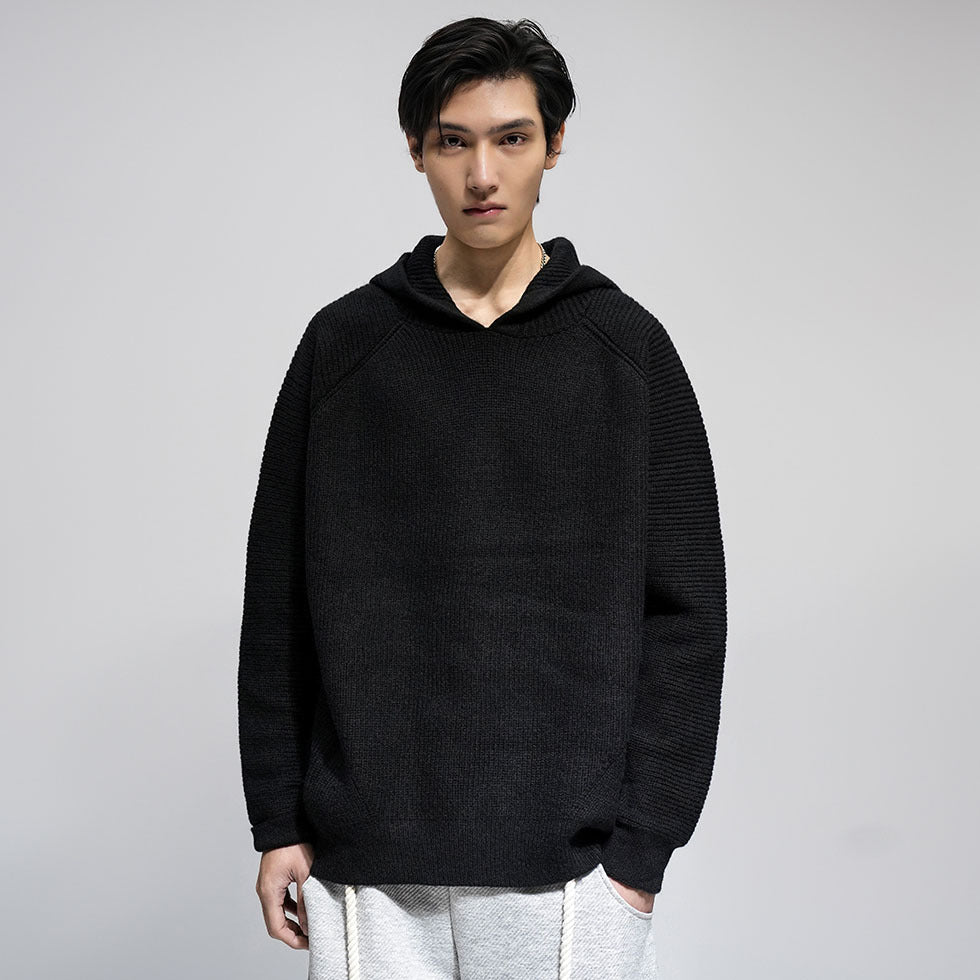 Męska Modny Oversize Bluza z kapturem z Textured Fason