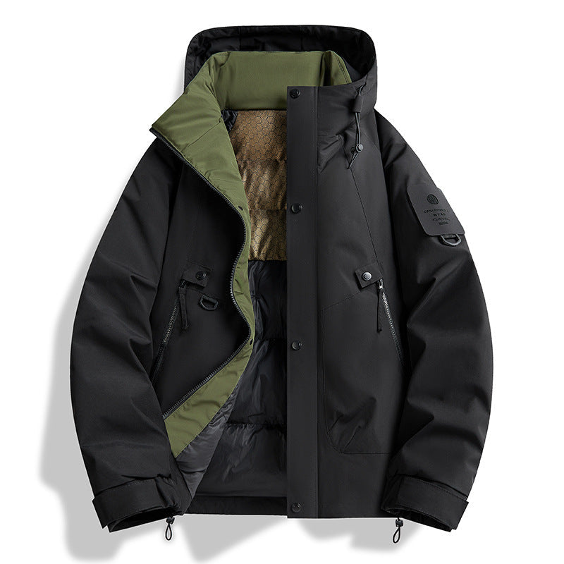 Męski Technical Miejski Parka z Termiczny Ocieplenie i Multifunctional Kieszenie