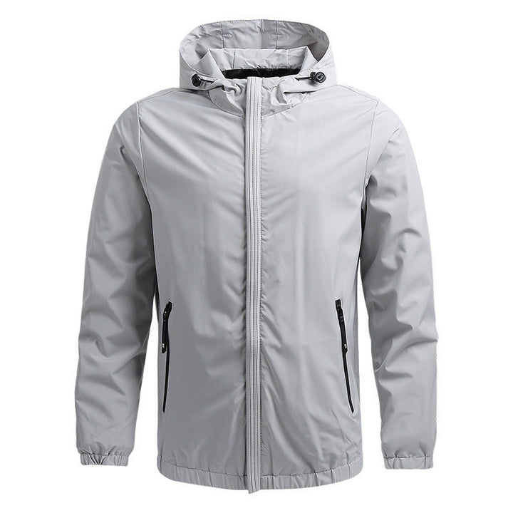 Męska Ultralekki Z kapturem Kurtka softshell z Wiatroszczelna Membrane i Ukryty Zamek