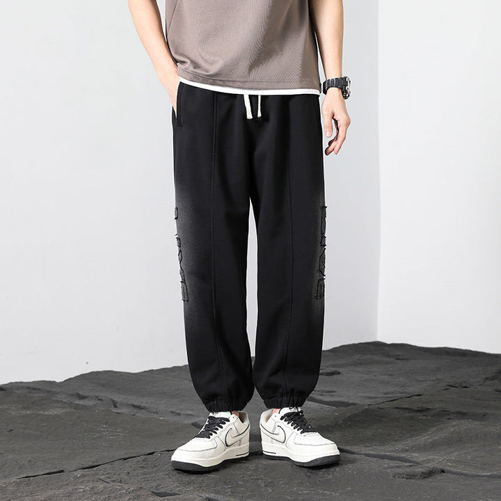 Męska Oversize Jogger Sweatpants wykonana z bawełna mieszanka z ściągacz i elastyczne mankiety