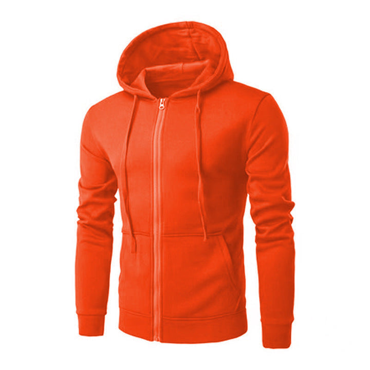 Męska Nano Slim-Krój Bluza z kapturem Sweat Kurtka z central zamek, dwuwarstwowa kaptur i praktyczne kieszenie boczne