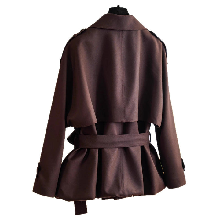 Damska Stylish trencz z Waist paskiem Lumaza