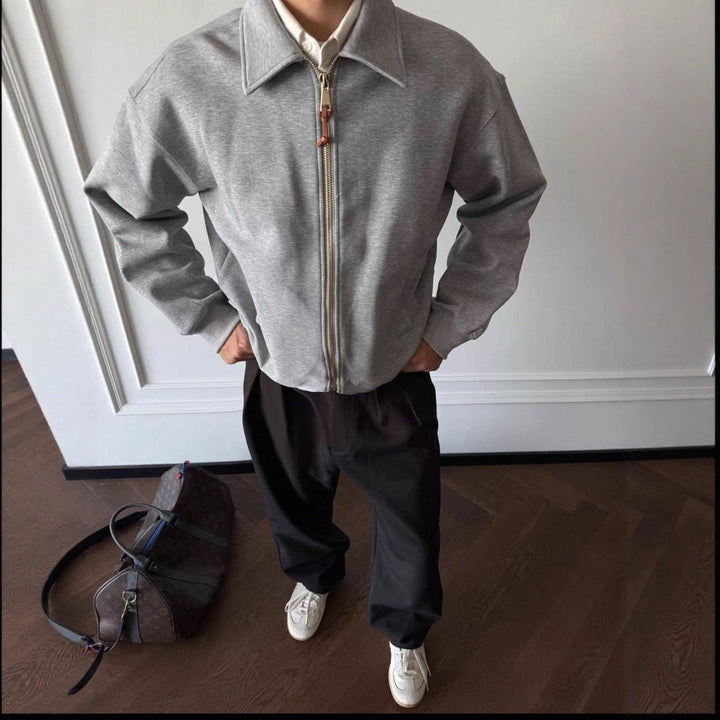 Męski Komfortowy Zip-Up Sweat Kurtka