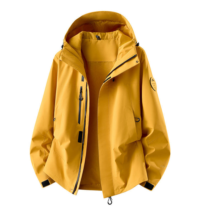 Damska techniczny three-layer softshell deszczem kurtka z taped szwy i multifunctional Kieszenie