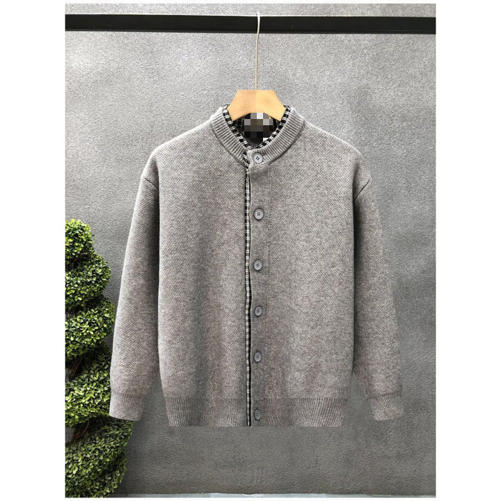 Męska Sweter Kurtka z Stójka