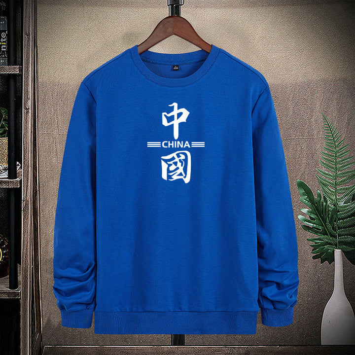 Męska bluza z okrągły dekolt i wyrazisty logo print