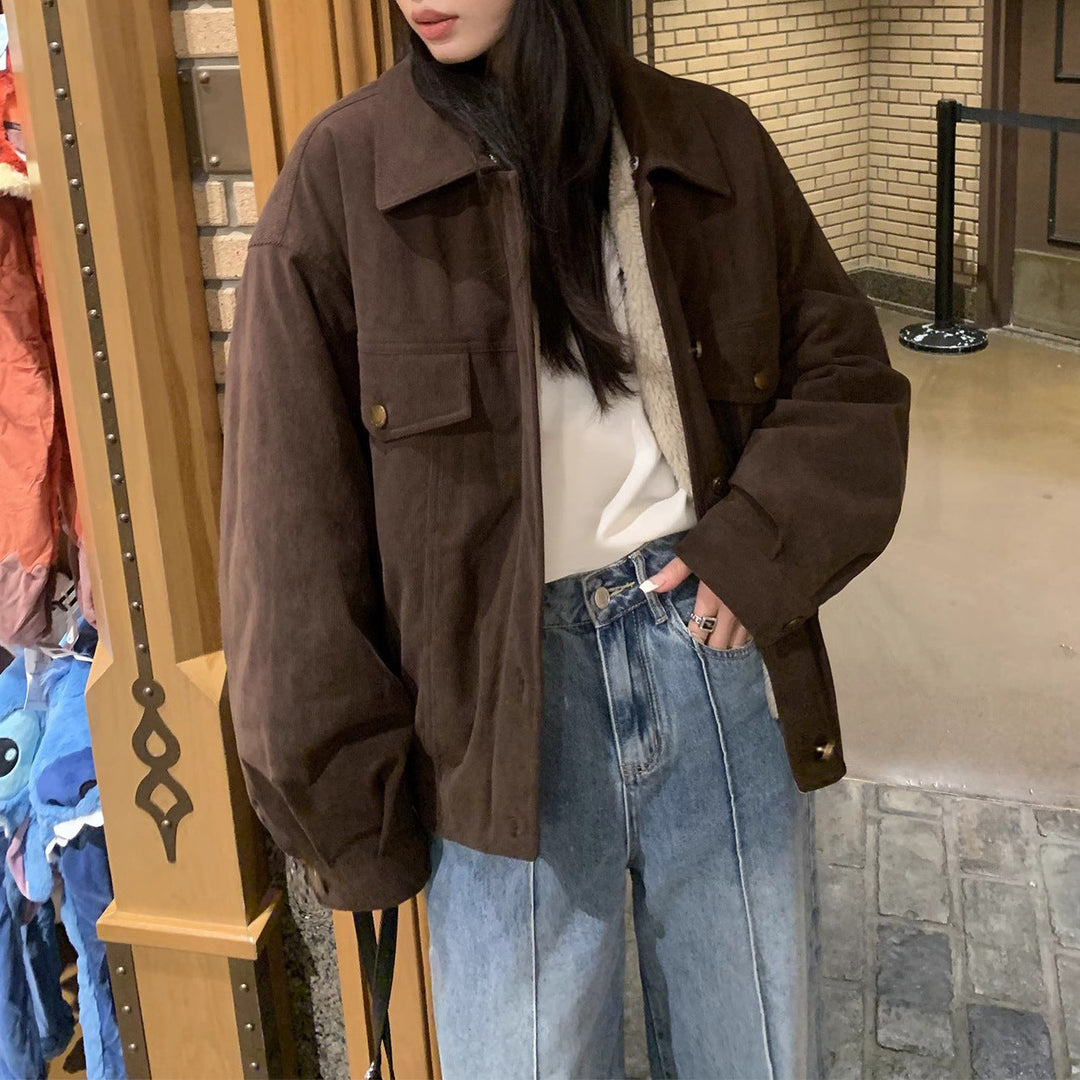 Damska transitional kurtka z faux fur kołnierzem Lumaza